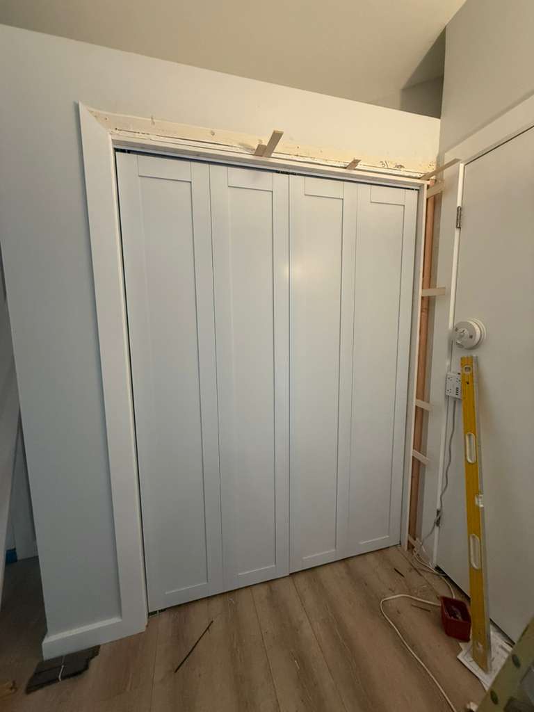 Custom closet doors and finish carpentry